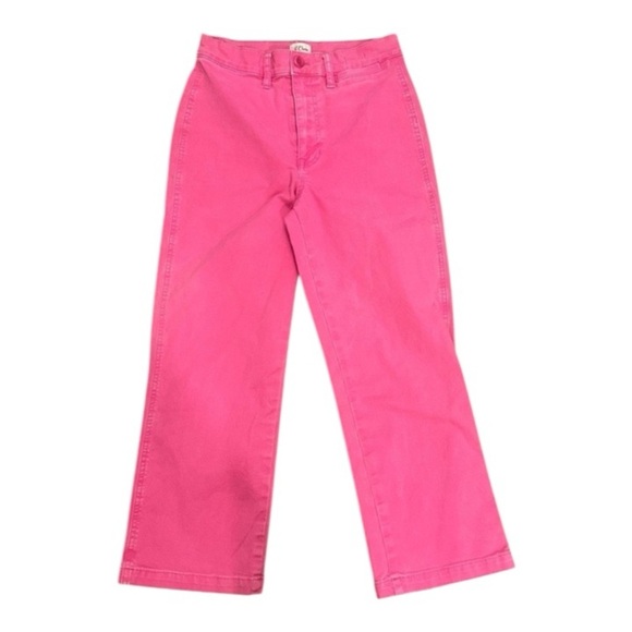 J. Crew Pants - J.Crew Slim Wide Leg Crop Pant Hot Pink Size 27